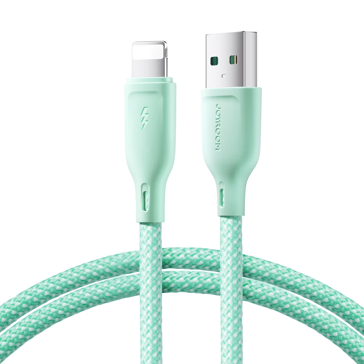 Kabelis iphone įvairiaspalvis Usb-a - lightning 3a 1 M žalias