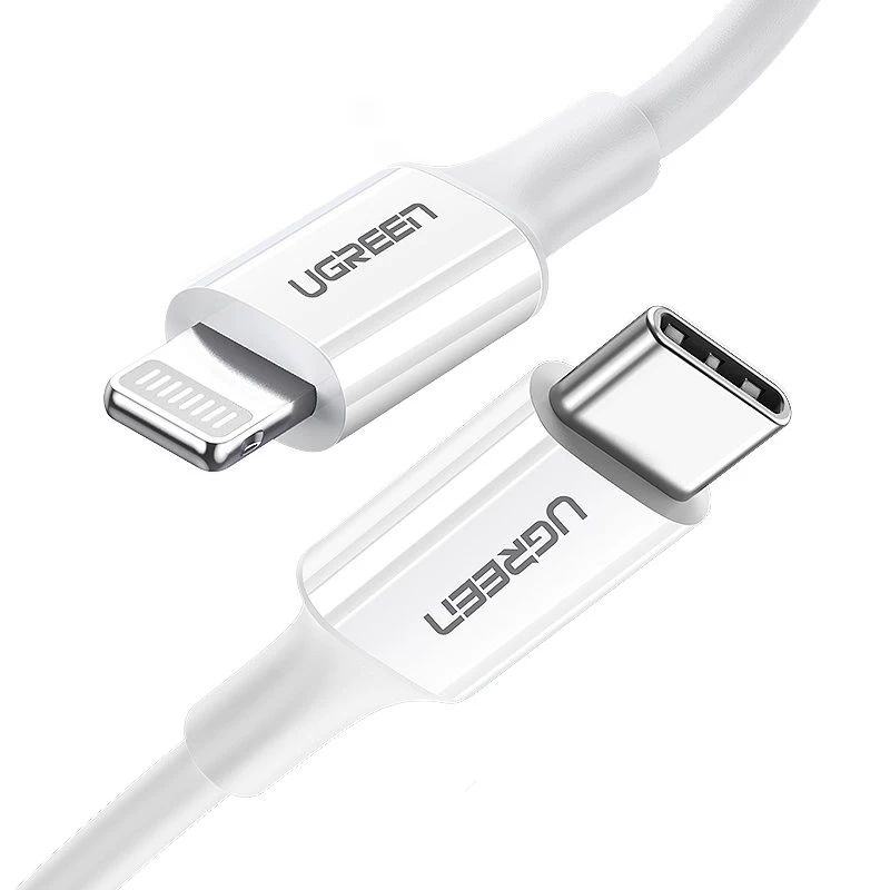 Kabelis Iphone Mfi Usb-c - Lightning 20w 3a 0,5 M Baltas