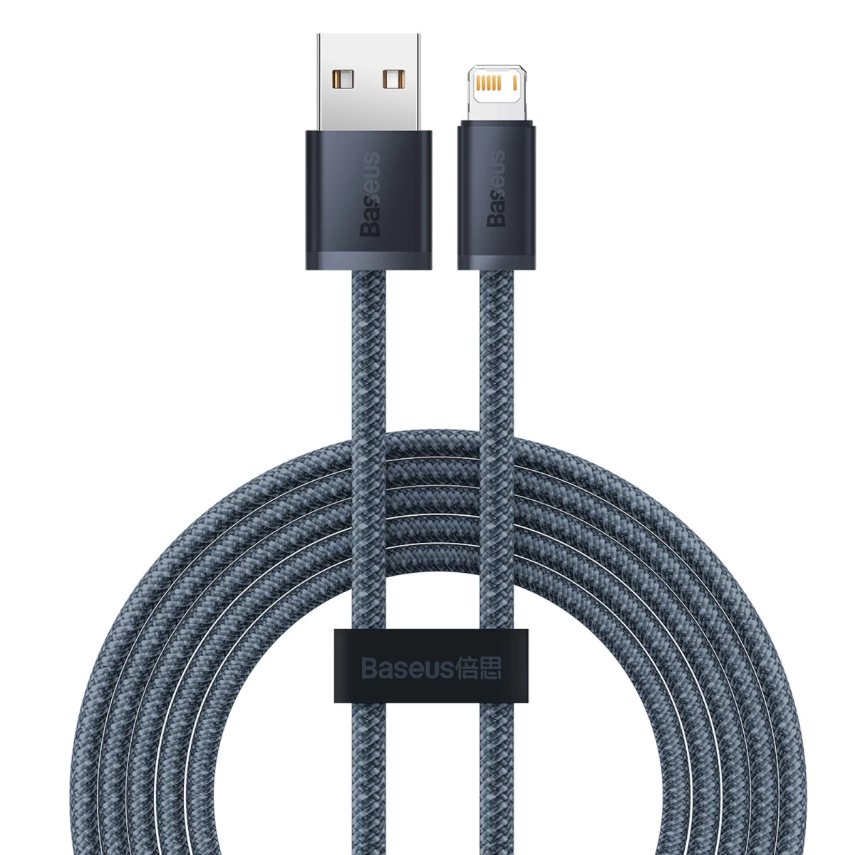 Kabelis iphone Usb - lightning 2.4a 2 M - Pilkas