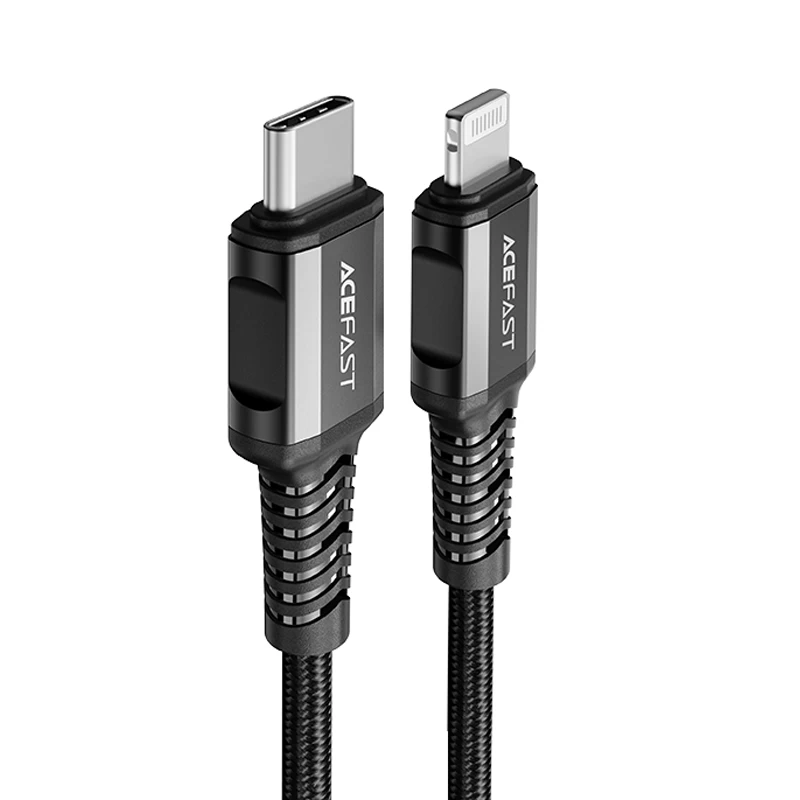 Kabelis Mfi Iphone Usb-c - Lightning 30w 3a 1,2 M Juodas