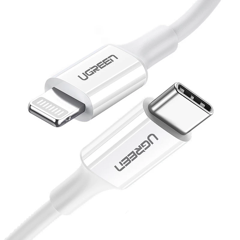 Kabelis Mfi Usb-c - Iphone Lightning 20w 3a 0,25 M - Baltas
