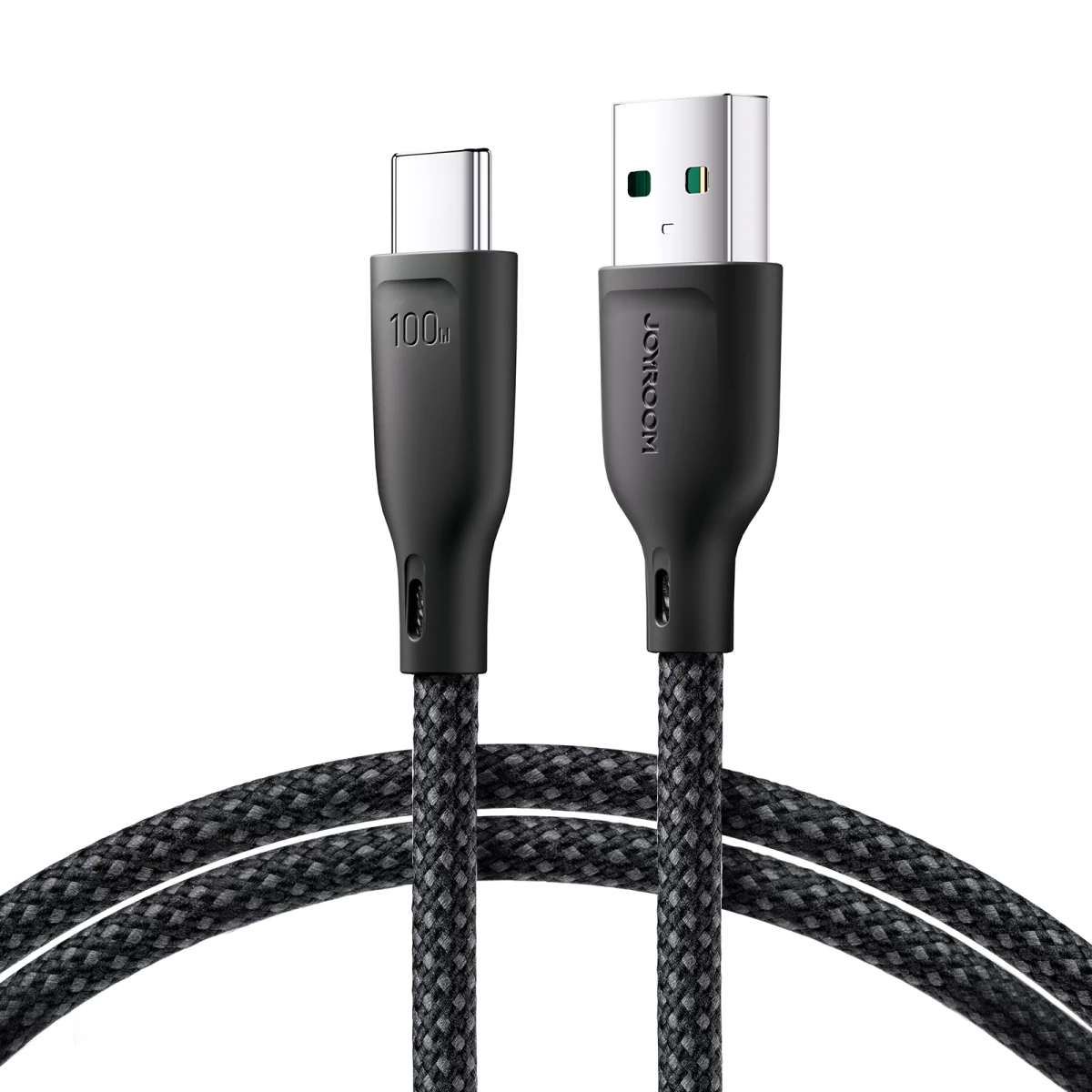 Kabelis Multi-colour Series Usb-a - Usb-c 100w Greito Perdavimo Kabelis 1 M Juodas