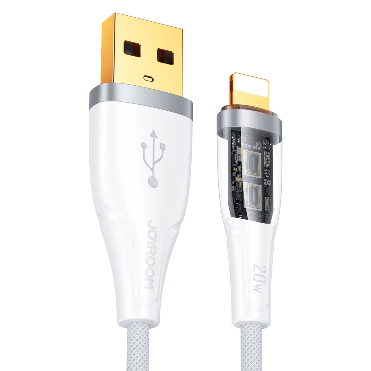 Kabelis Su Išmaniuoju Jungikliu Usb-a - Iphone Lightning 1,2 M - Baltas