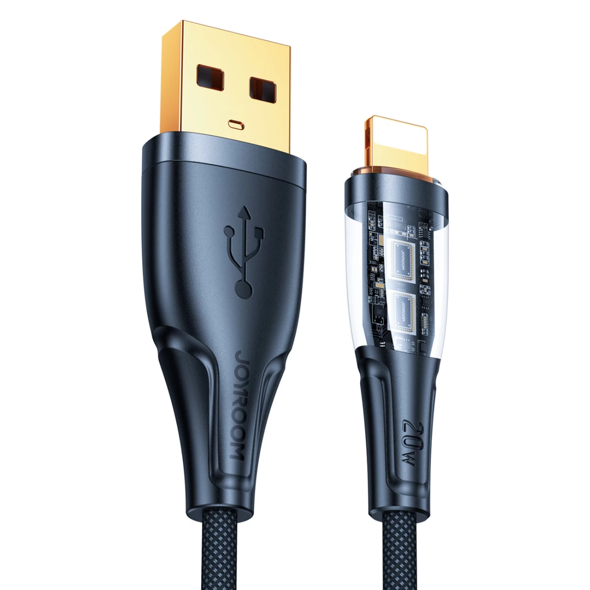 Kabelis Su Išmaniuoju Jungikliu Usb-a - Iphone Lightning 1,2 M - Juodas