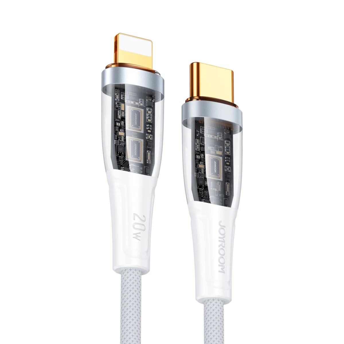 Kabelis Su Išmaniuoju Jungikliu Usb-c - iphone Lightning 1,2 M - Baltas