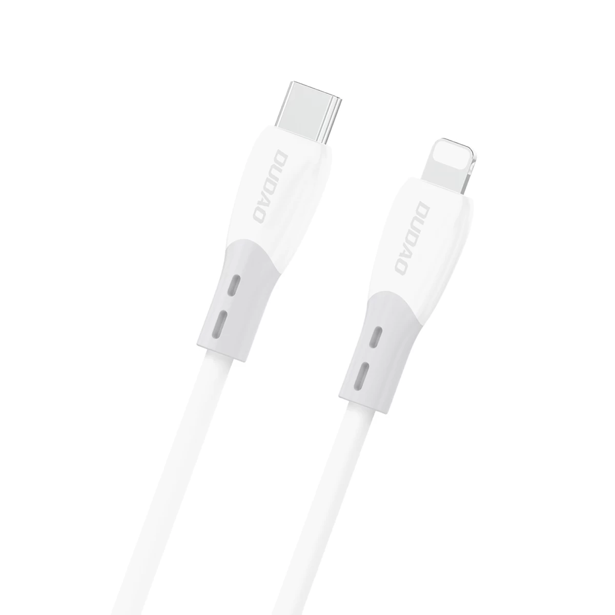 Kabelis Su Silikonine Apyranke Usb-c - iphone Lightning L25sx 30w 2 M - Baltas