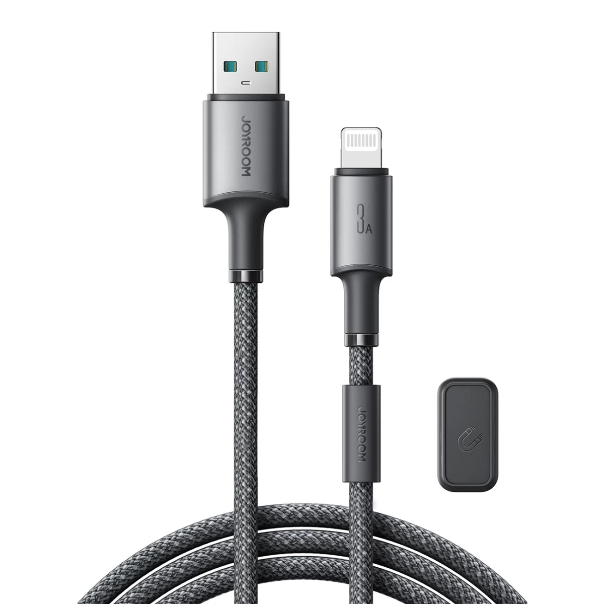 Kabelis Usb-a - iphone Lightning Su Magnetiniu Laikikliu Ir Organizatoriumi 1,2 M - Pilkas Kabelis Usb-a - iphone Lightning Su Magnetiniu Laikikliu Ir Organizatoriumi 1,2 M - Pilkas
