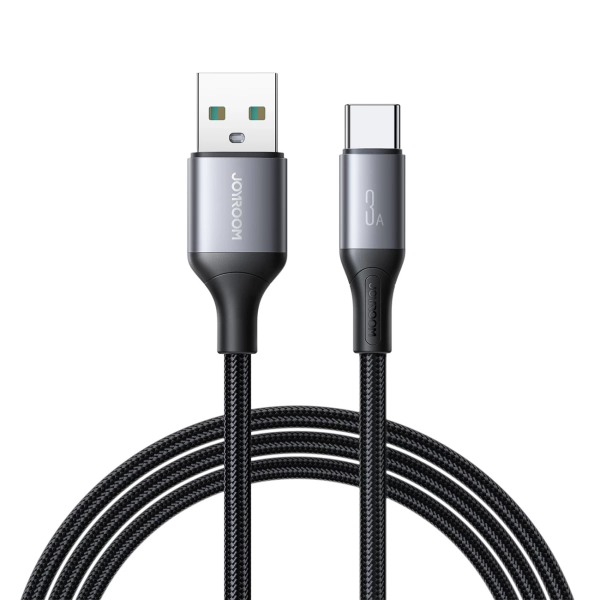 Kabelis Usb-a - Usb-c Flash Series 3a 1 M - Juodas