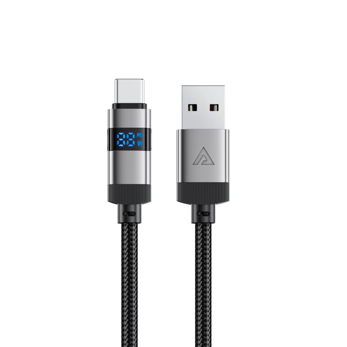 Kabelis Usb-a - Usb-c Su Ekranu 480mb/s 66w 1,2 M - Juodas