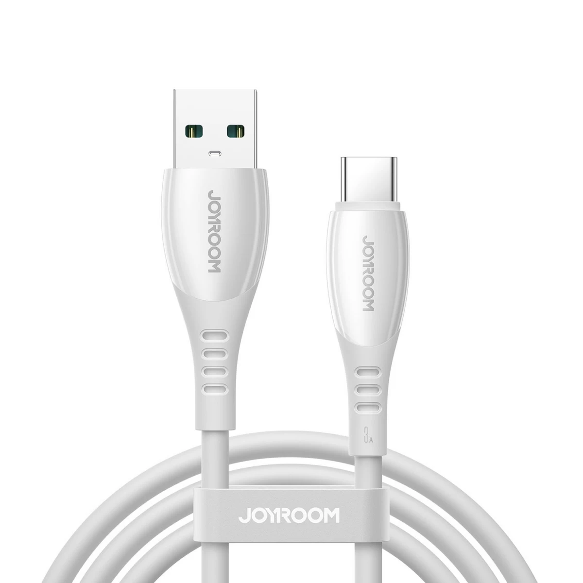 Kabelis Usb-a - Usb-c vibrant Series 3a 1,2 M - Baltas