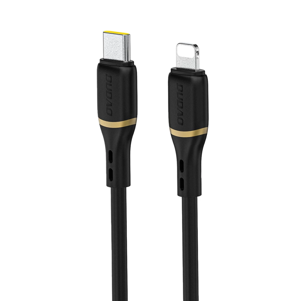 Kabelis Usb-c - iphone Lightning Kabelis Su Silikonine Apyranke 30w 1 M - Juodas