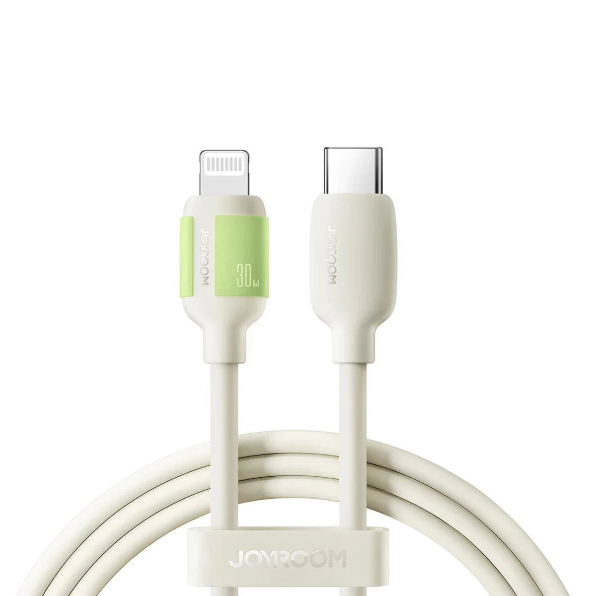 Kabelis Usb-c - iphone Lightning Su Fluorescenciniu Antgaliu 2 M 30 W - Smėlio Spalvos