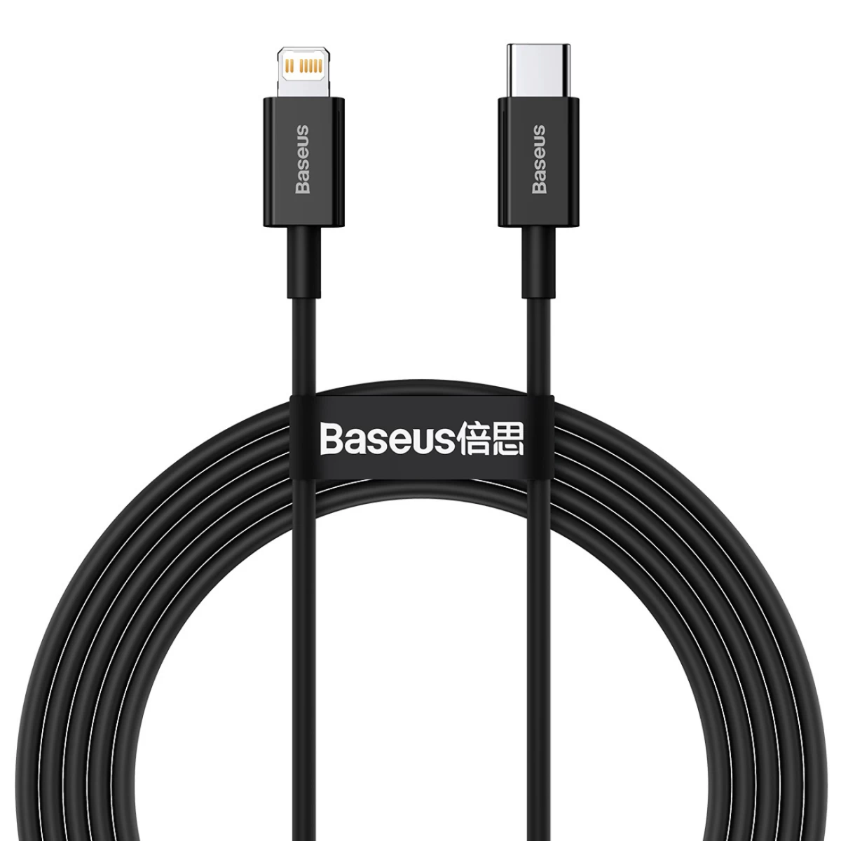 Kabelis Usb-c - iphone Lightning Superior Series Pd 20w 2 M - Juodas