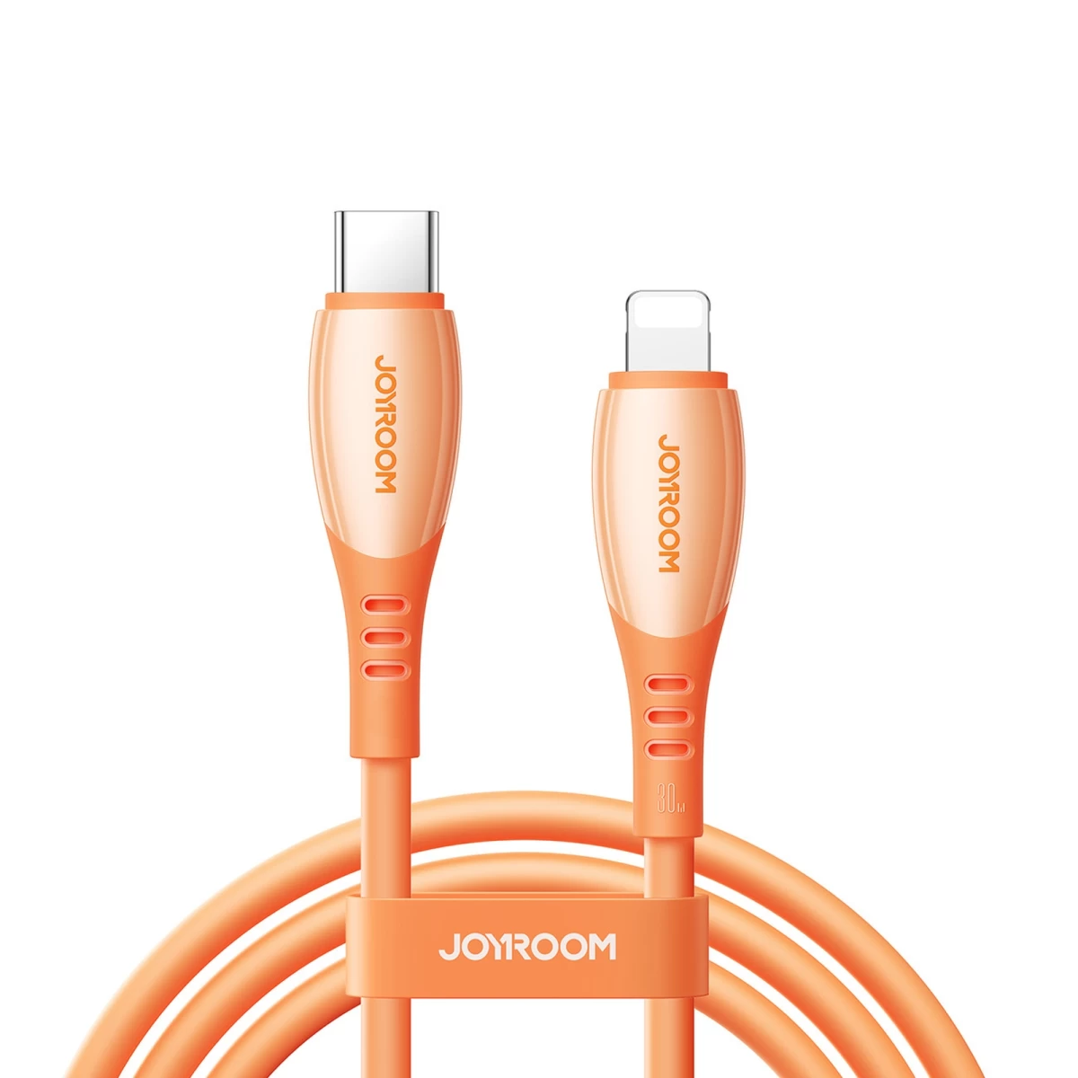Kabelis Usb-c - iphone Lightning Vibrant Series 30w 1,2 M - Oranžinis