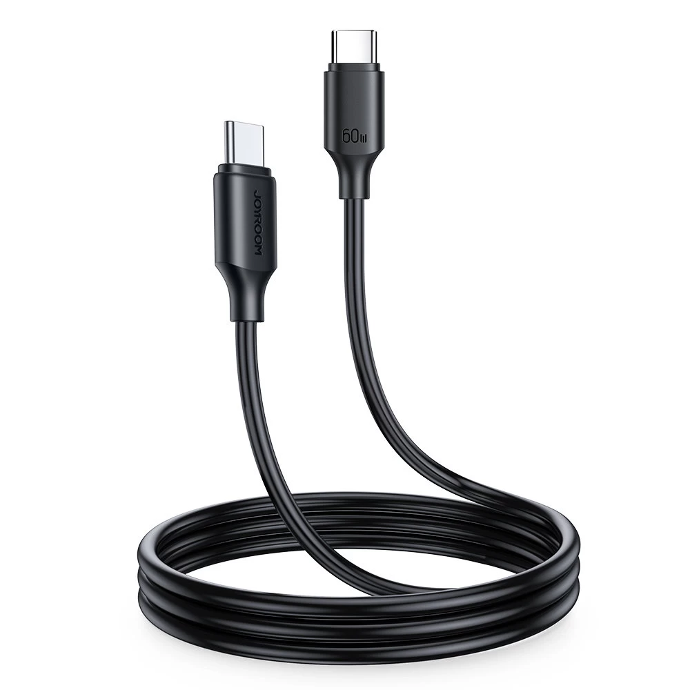 Kabelis Usb-c - Usb-c 480mb/s 60w 1m Juodas