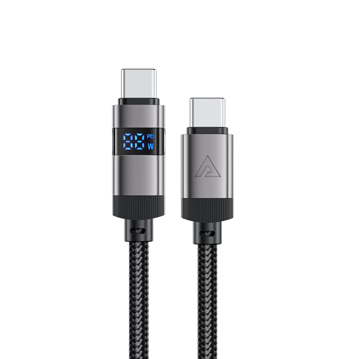 Kabelis Usb-c - Usb-c Su Ekranu 480mb/s 66w 1,2 M - Juodas