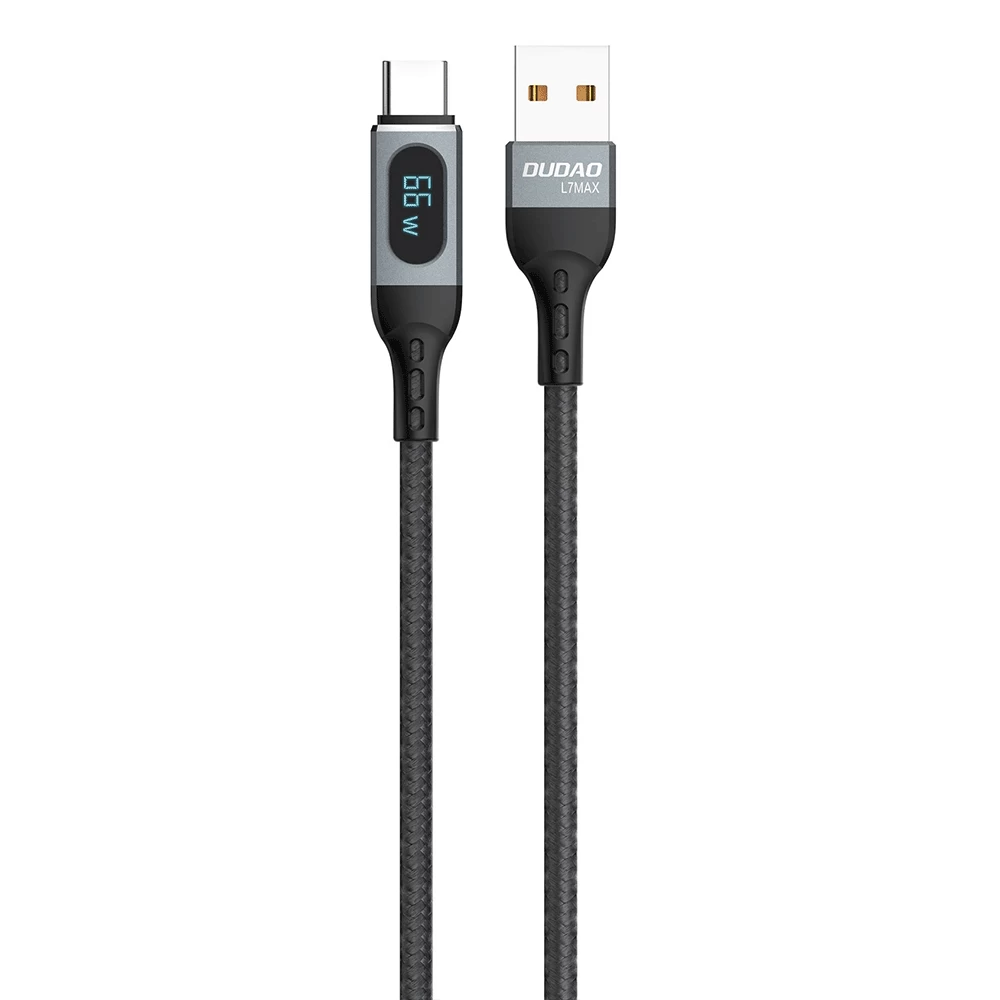 Kabelis Usb - Usb-c Greitojo įkrovimo Ekranas Pd 66w 1 M Juodas