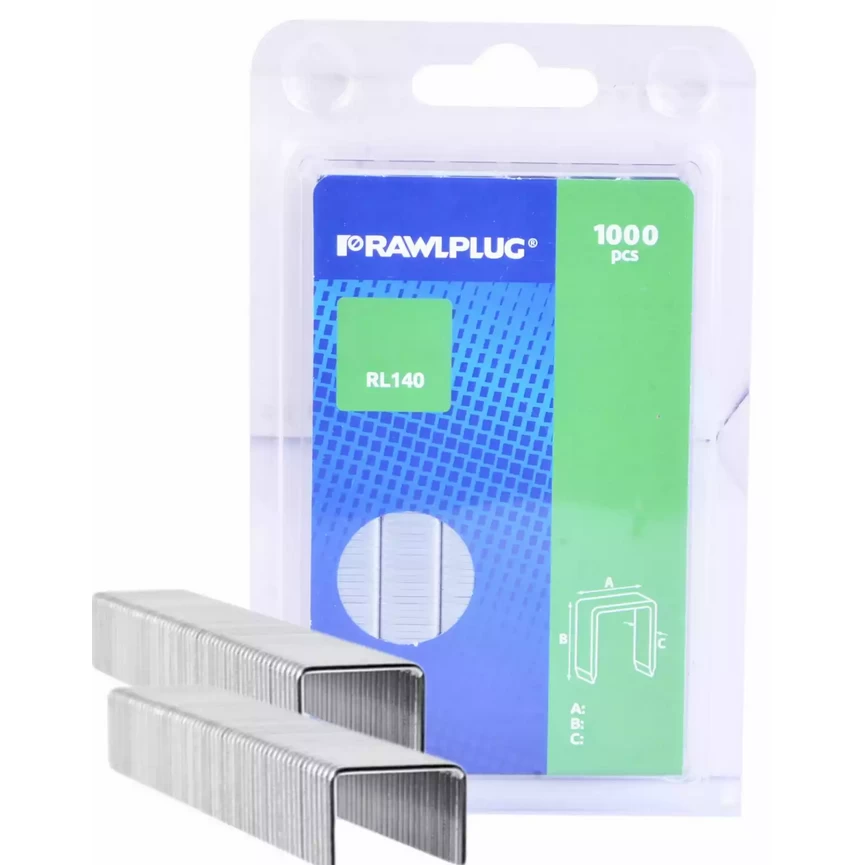 Kabės RAWPLUG RL140 RT-KSS140081, 8mm 1000vnt Kabės RAWPLUG RL140 RT-KSS140081, 8mm 1000vnt