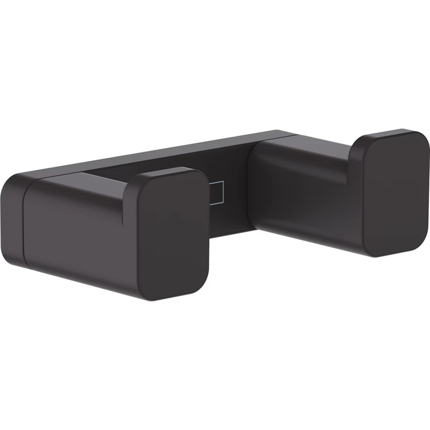 Kabliukas dvigubas Hansgrohe AddStoris, matinis juodas 41755670