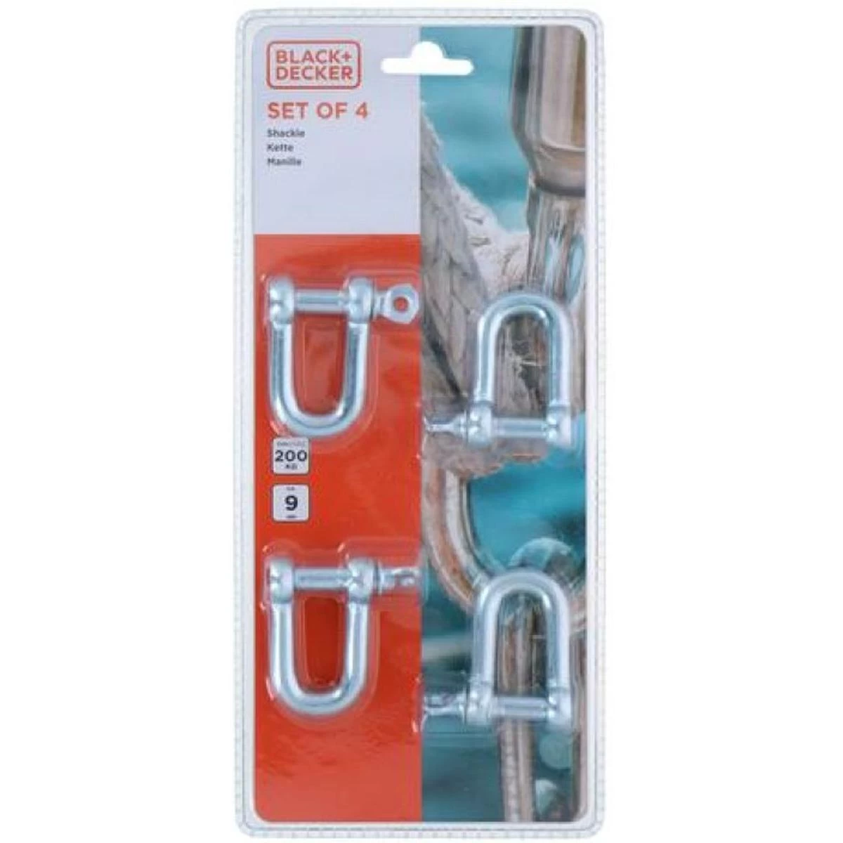 Kabliukas Su Kabliuku 4vnt. Black + Decker