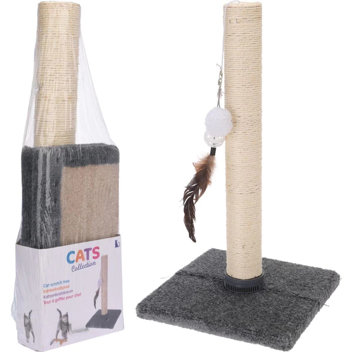 Kačių Grandymo Stulpelis Su žaislu 53cm