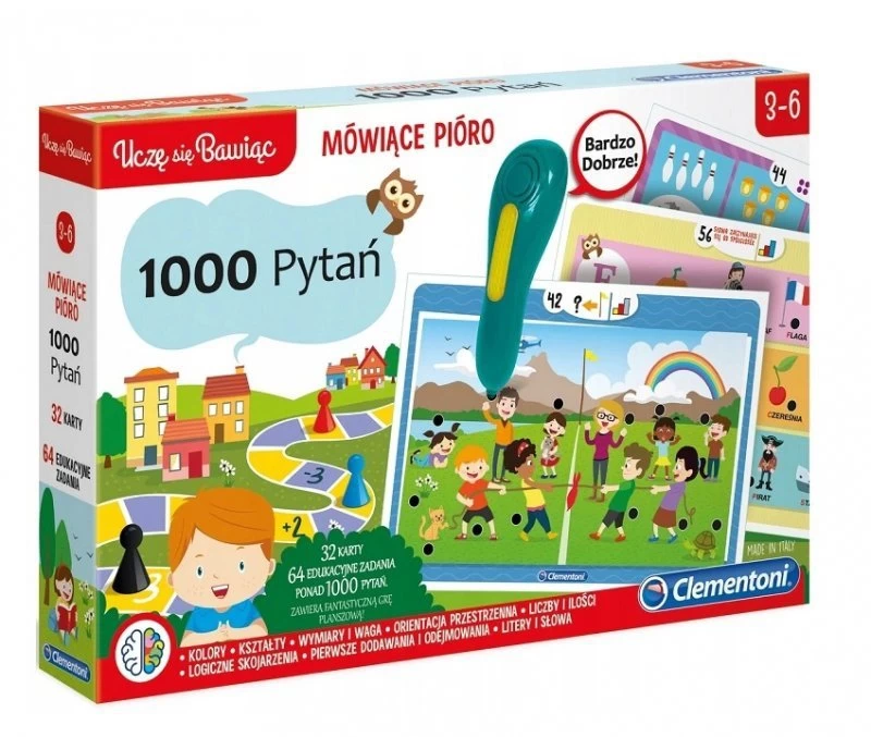 Kalbantis Rašiklis Numeriai 1000 Klausimų 64 Užduotys Clementoni #g3