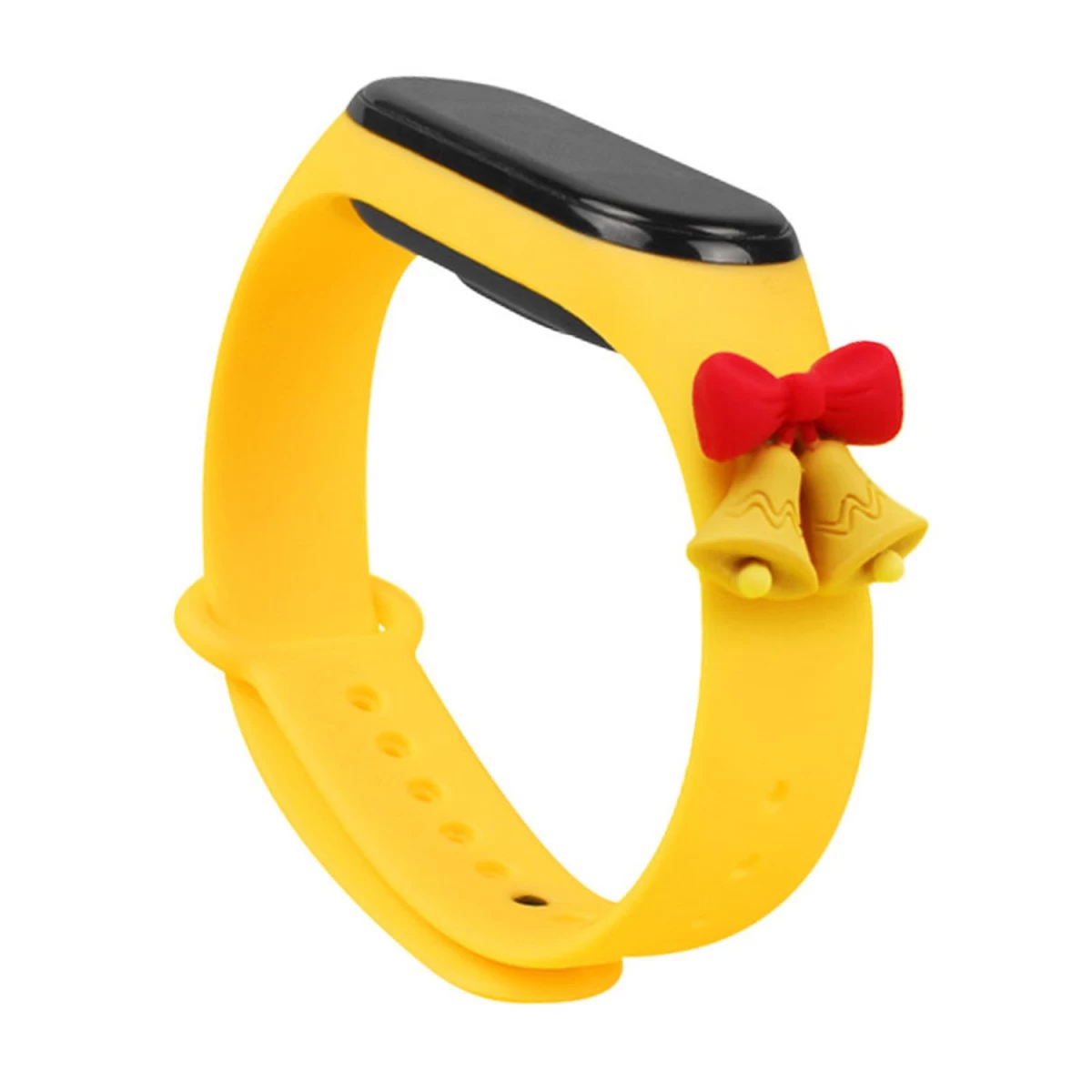 Kalėdinė Apyrankė xiaomi Mi Band 4/mi Band 3, šventinė Silikoninė Apyrankė, Geltona (varpeliai) Kalėdinė Apyrankė xiaomi Mi Band 4/mi Band 3, šventinė Silikoninė Apyrankė, Geltona (varpeliai)