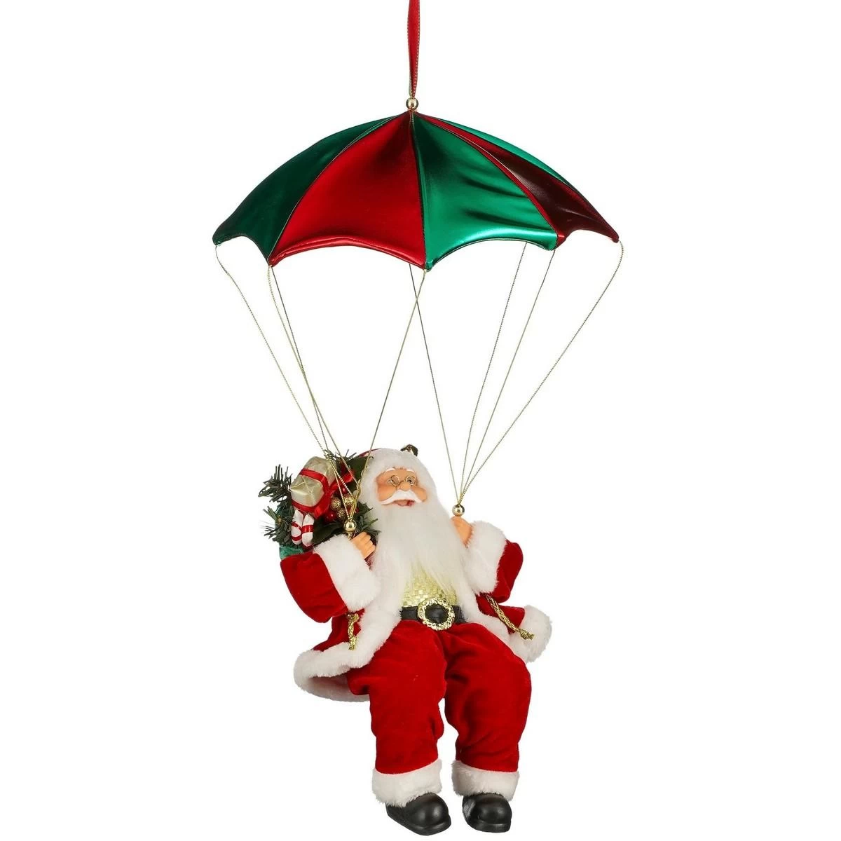 Kalėdinis Dekoratyvinis šventasis Su Parašiutu 60 Cm žėručio