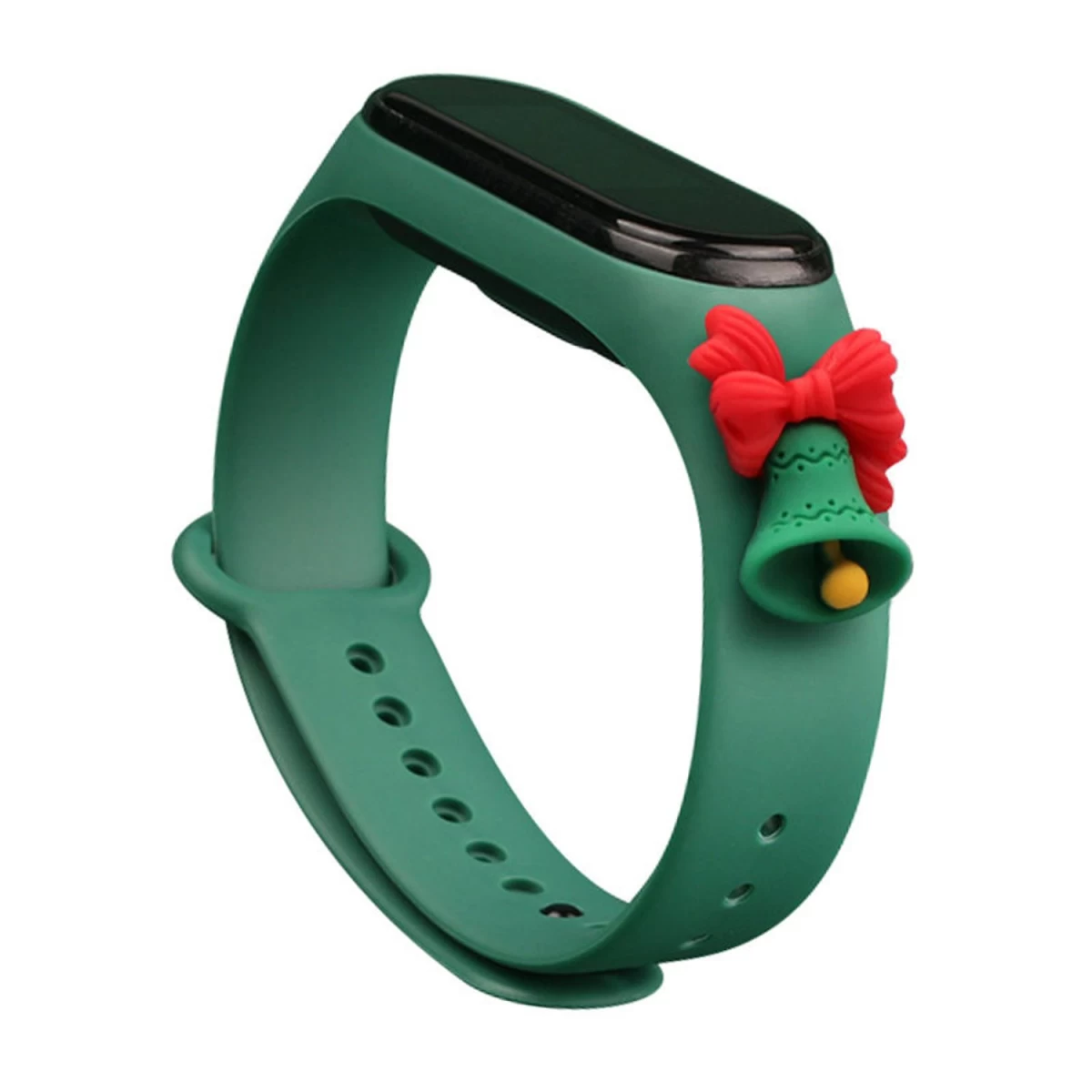Kalėdinis Dirželis Xiaomi Mi Band 4 / Mi Band 3 Kalėdinė Silikoninė Apyrankė Tamsiai žalia (varpelis) Kalėdinis Dirželis Xiaomi Mi Band 4 / Mi Band 3 Kalėdinė Silikoninė Apyrankė Tamsiai žalia (varpelis)