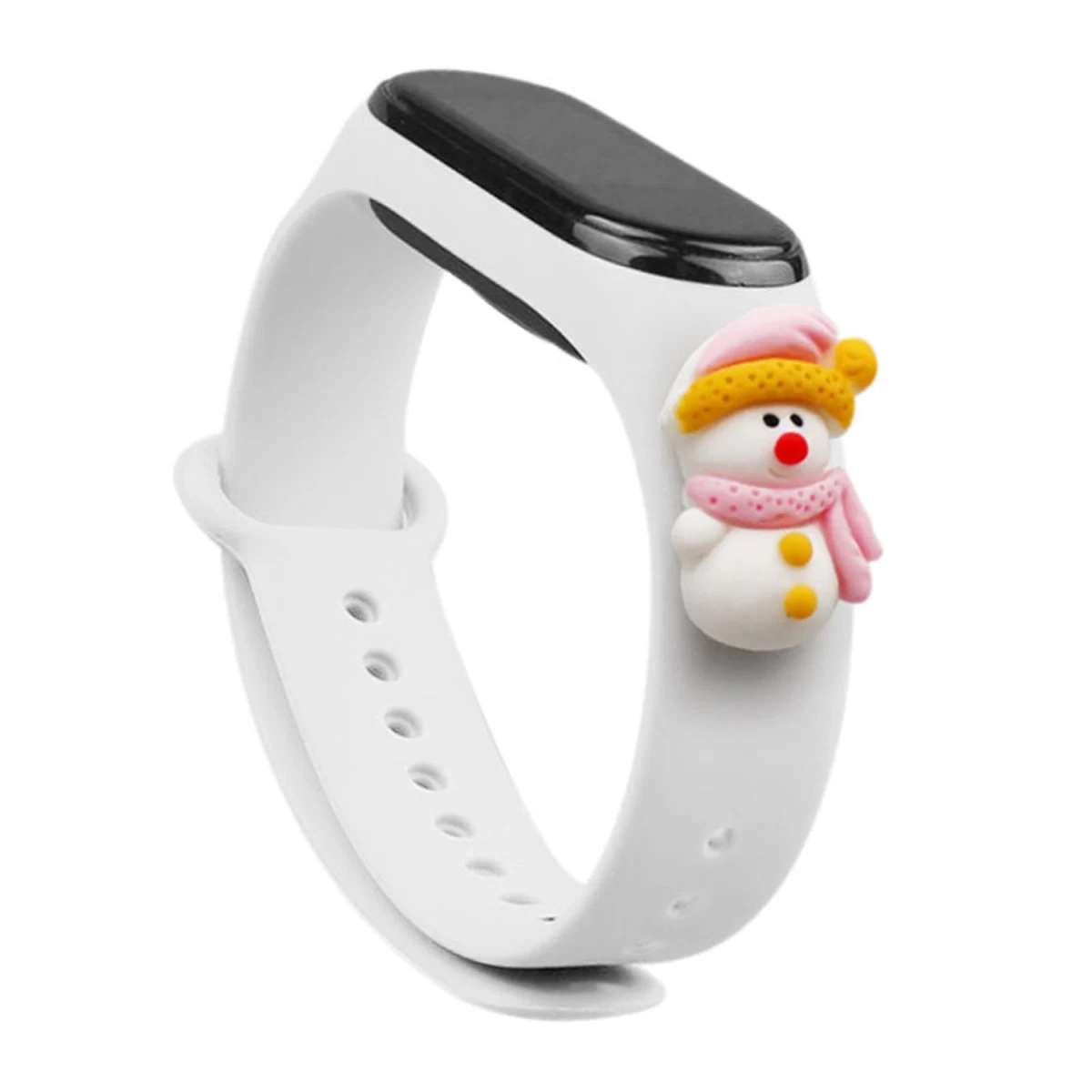 Kalėdinis Dirželis Xiaomi Mi Band 4 / Mi Band 3 šventinė Silikoninė Apyrankė Balta (sniego Senis 2) Kalėdinis Dirželis Xiaomi Mi Band 4 / Mi Band 3 šventinė Silikoninė Apyrankė Balta (sniego Senis 2)