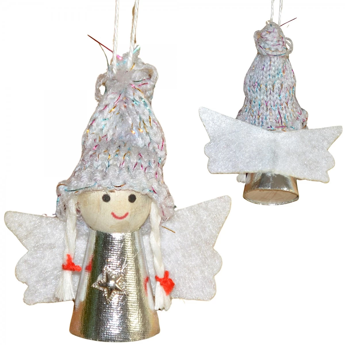 Kalėdų Angelas Pakabukas Sidabrinis 7cm