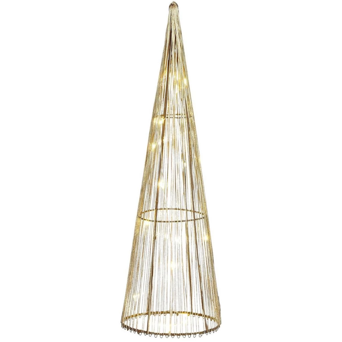 Kalėdų Eglutė Dekoratyvinė Aukso Spalvos Vadovaujama šiltai Balta 40 Cm