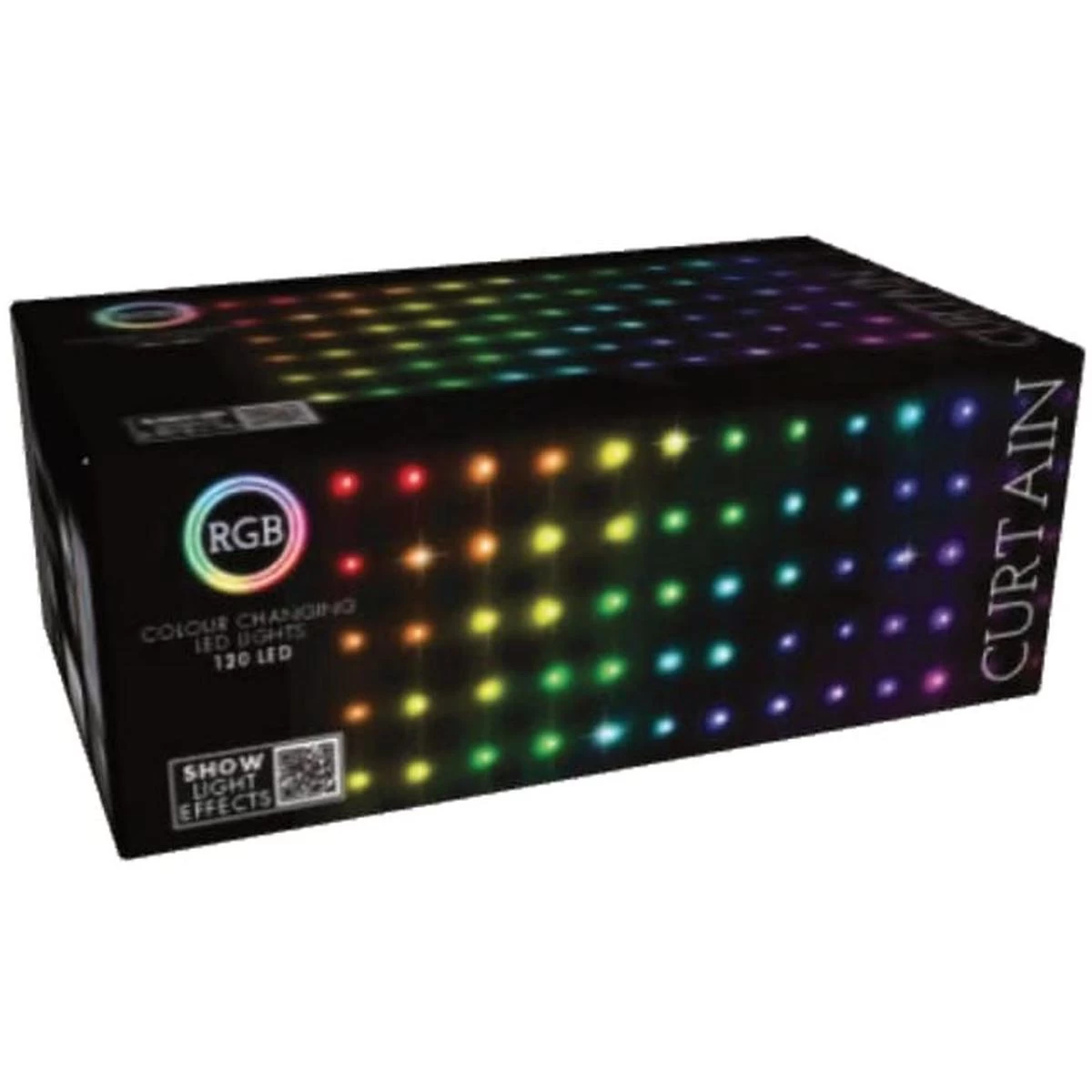 Kalėdų Eglutės Lemputės, šviesos Užuolaida (lauke/viduje) 120 Led, 300x60 Cm, Su Nuotolinio Valdymo Pultu, Rgb Spalvos