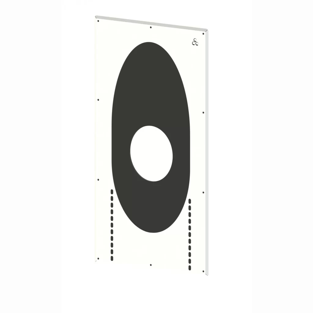 Kaminėlio sandarinimo guma D180-235 mm kampas 30-60° balta