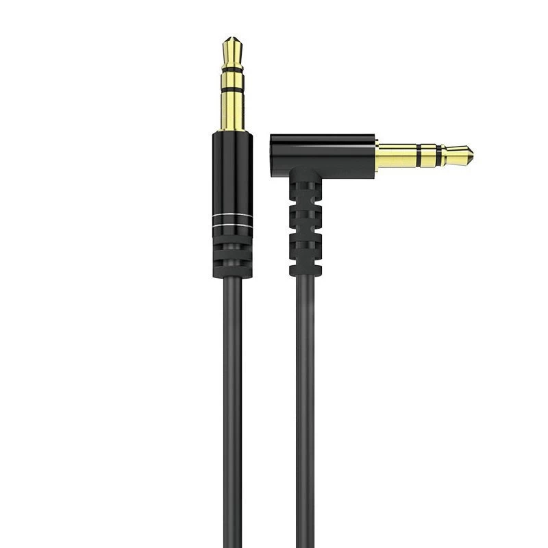 Kampinis Garso Kabelis Aux Mini Jack 3,5 Mm 1 M Juodas
