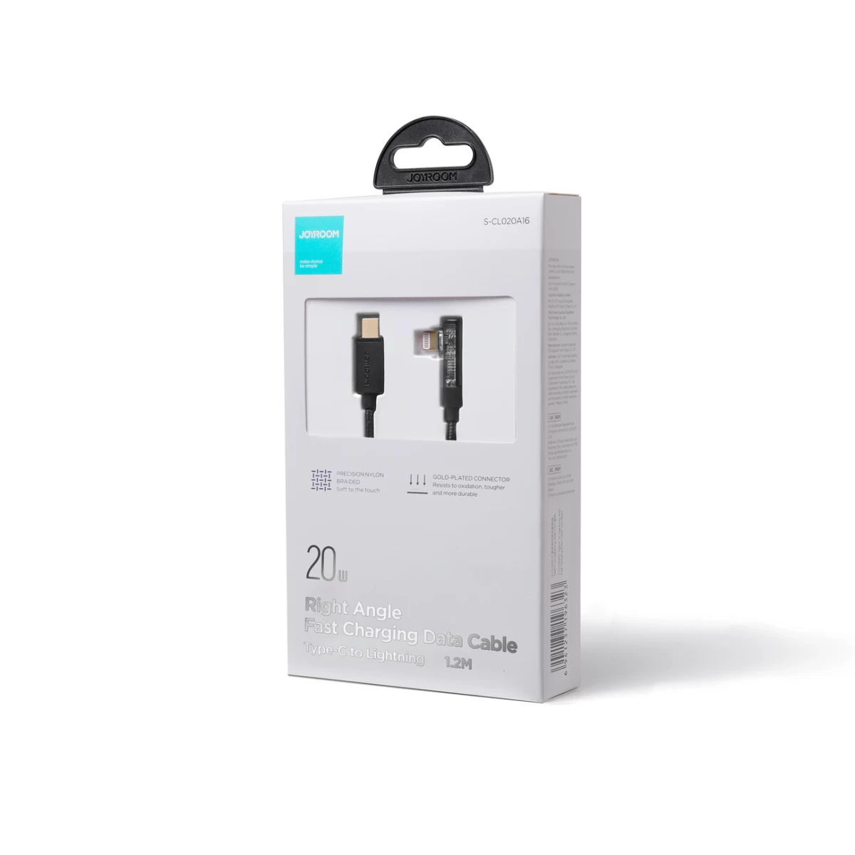 Kampinis iphone Lightning - Usb-c Greitojo įkrovimo Kabelis 20w 1,2 M Juodas
