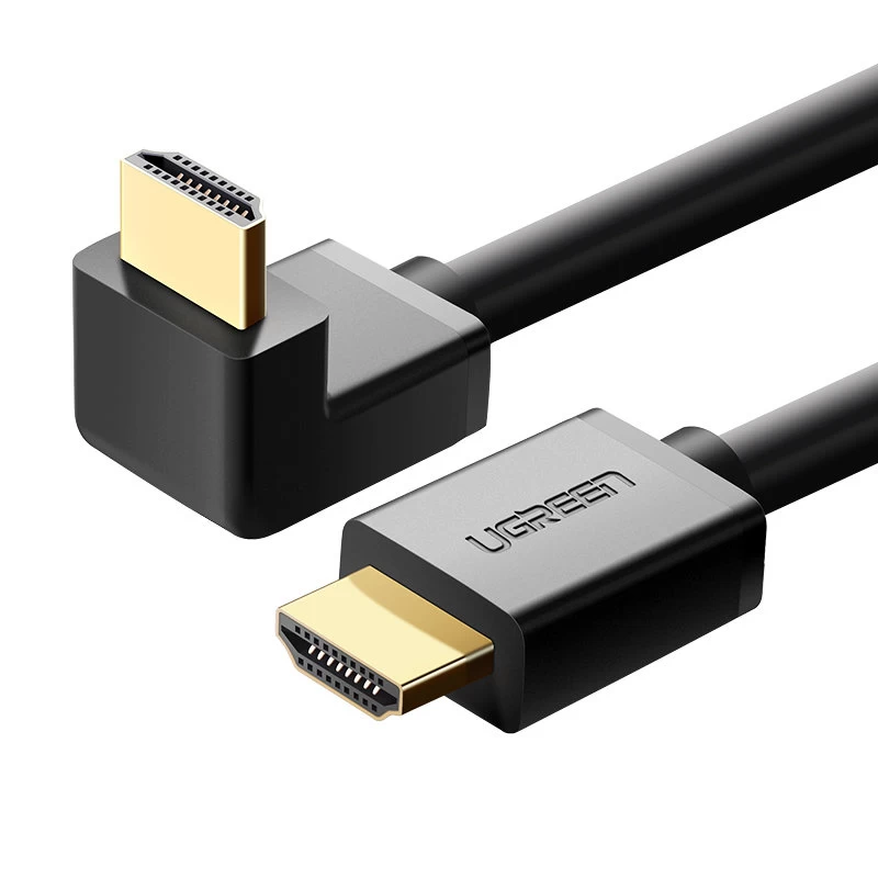 Kampinis Kabelis 90 Laipsnių Kampu Hdmi 4k 30hz 1 M - Juodas