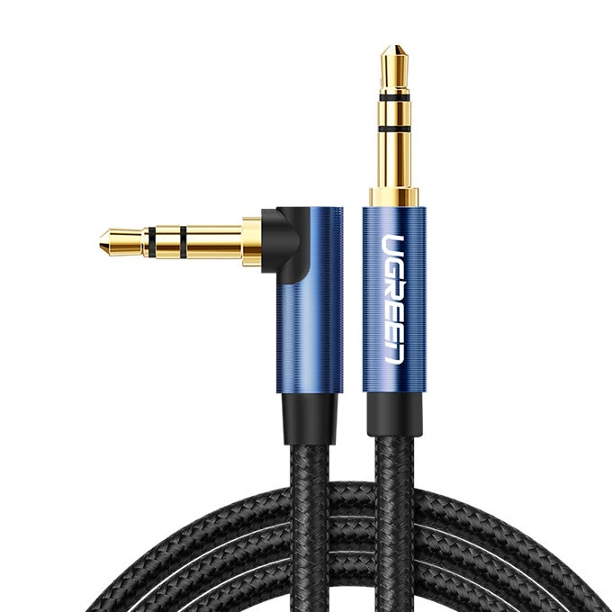 Kampinis Kabelis Aux 2x Mini Lizdas 3,5 Mm 1,5 M Mėlynos Spalvos