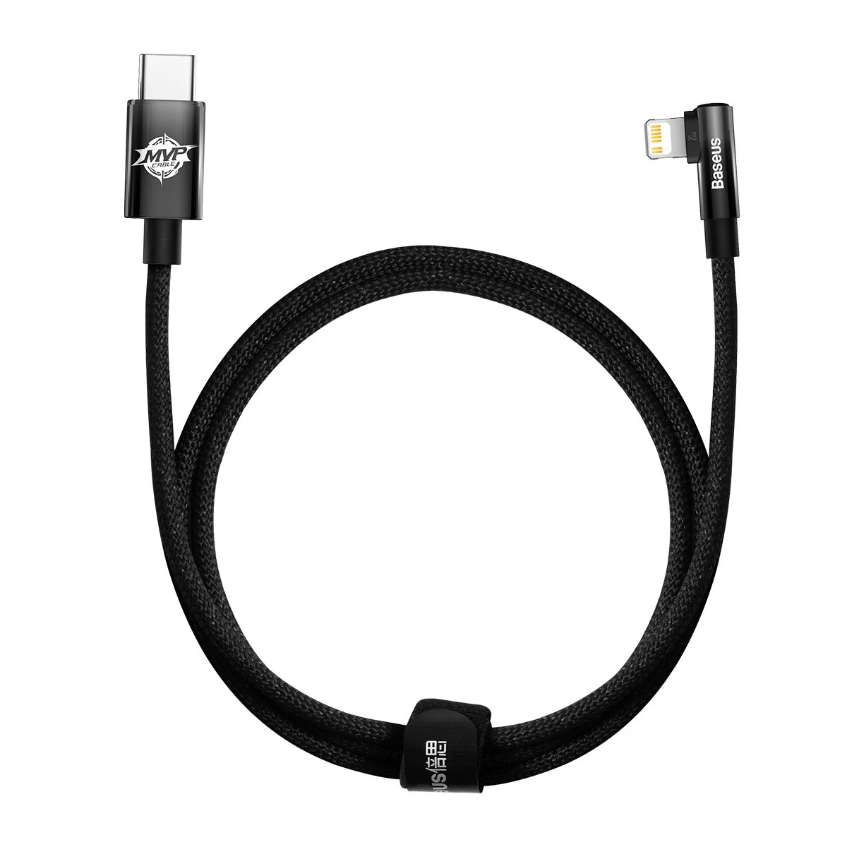 Kampinis power Delivery Kabelis Su šonine Usb-c Jungtimi iphone Lightning 1 M 20 W Juodas Kampinis power Delivery Kabelis Su šonine Usb-c Jungtimi iphone Lightning 1 M 20 W Juodas