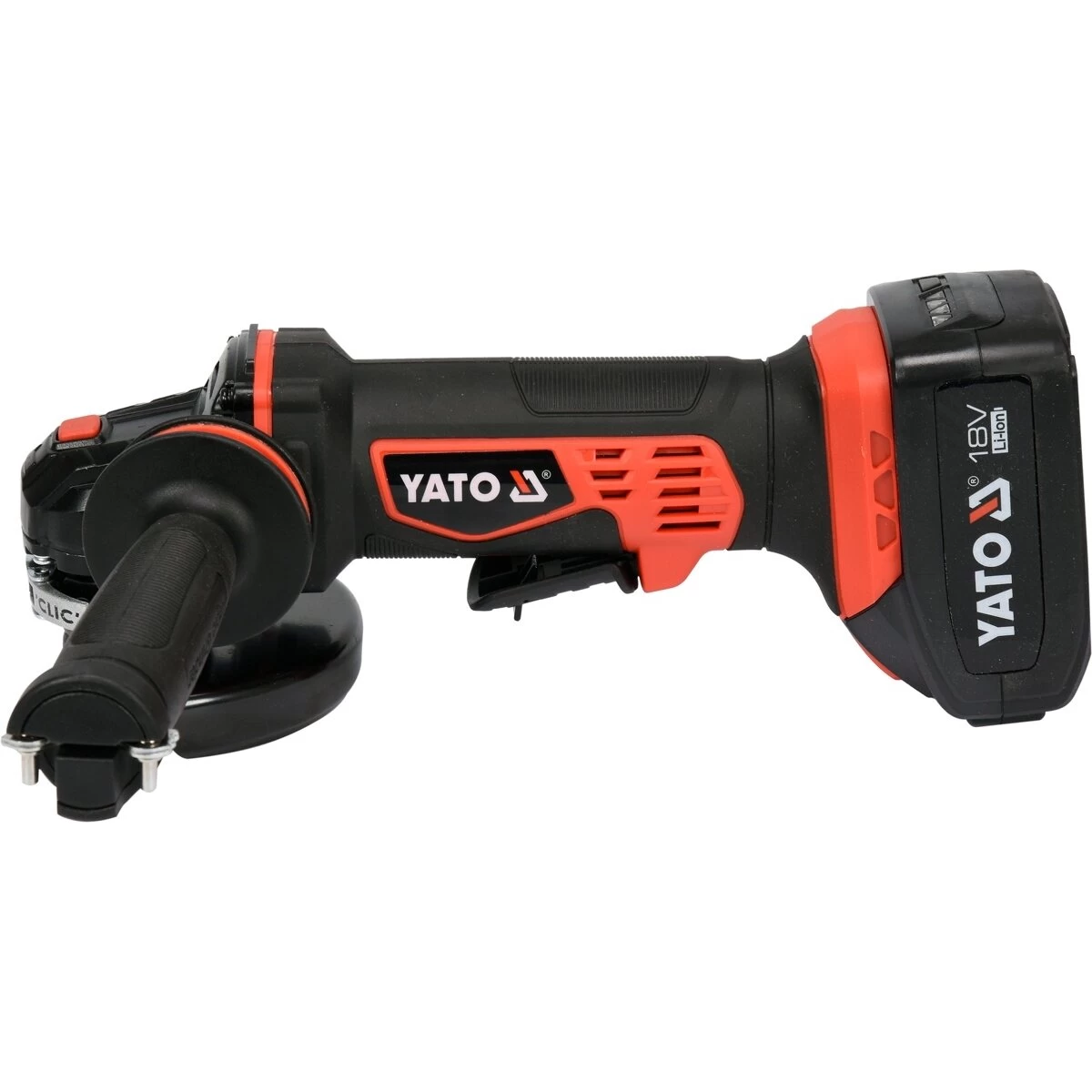 Kampinis šlifuoklis YATO YT-82828 | Li-ion | 18V | 3AH | 125MM | du akumuliatoriai