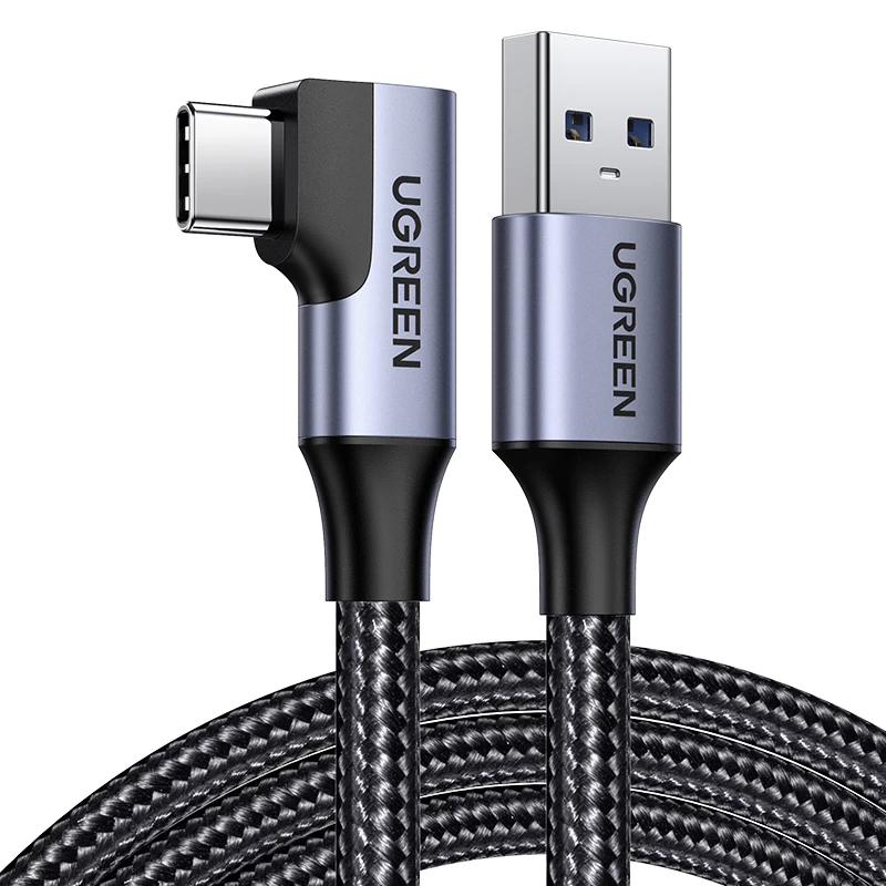 Kampinis Usb - Usb-c 5gb/s 3a 1 M Juodas Kabelis