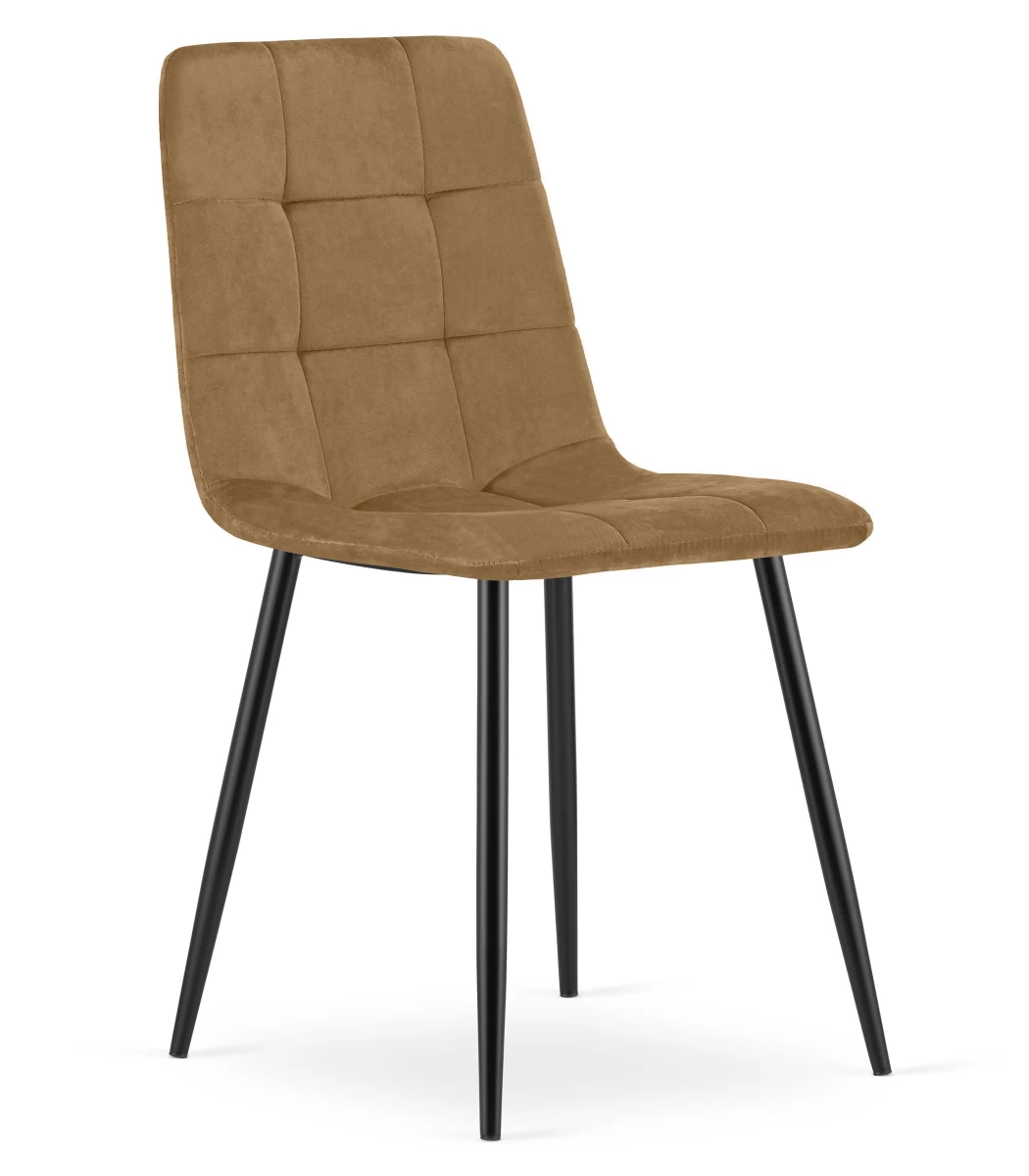 kara Kėdė - Rudas Aksomas / Juodos Kojos X 4