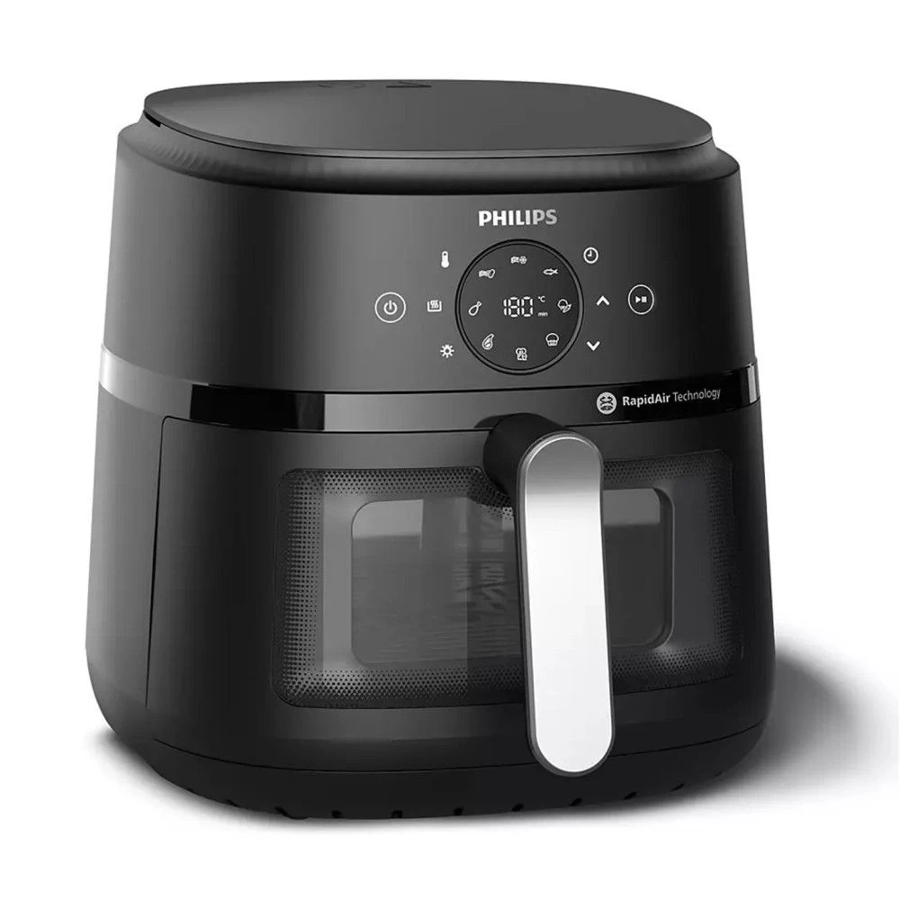 Karšto oro gruzdintuvė Philips 2000 Series NA231/00, 6,2l, juoda