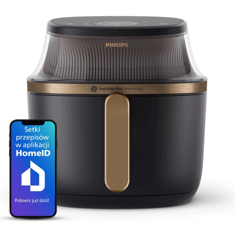 Karšto oro gruzdintuvė Philips 3000 serija NA332/00, juoda, 1700 W, 6.2 l