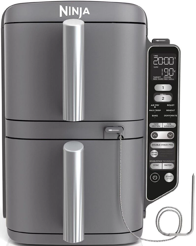 Karšto oro gruzdintuvė su termometru Ninja Double Stack XL SL451EU
