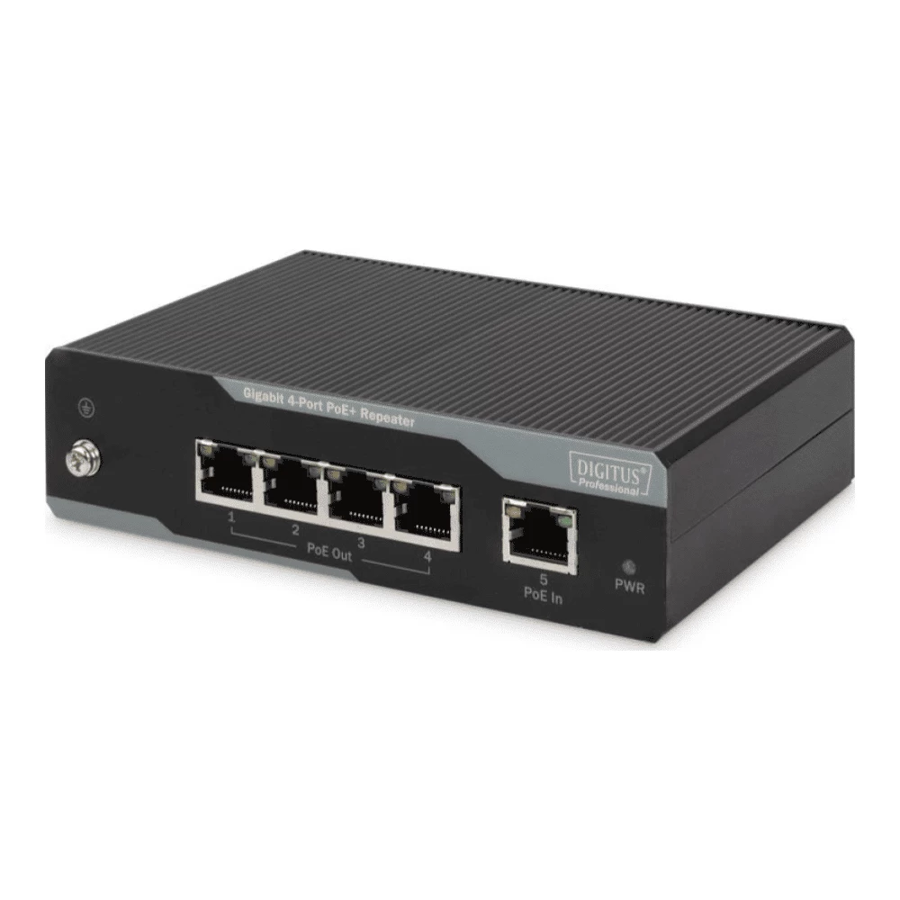 Kartotuvas Digitus Gigabit 4 port PoE + repeater/ DN-95125 (Ekspozicinė prekė)