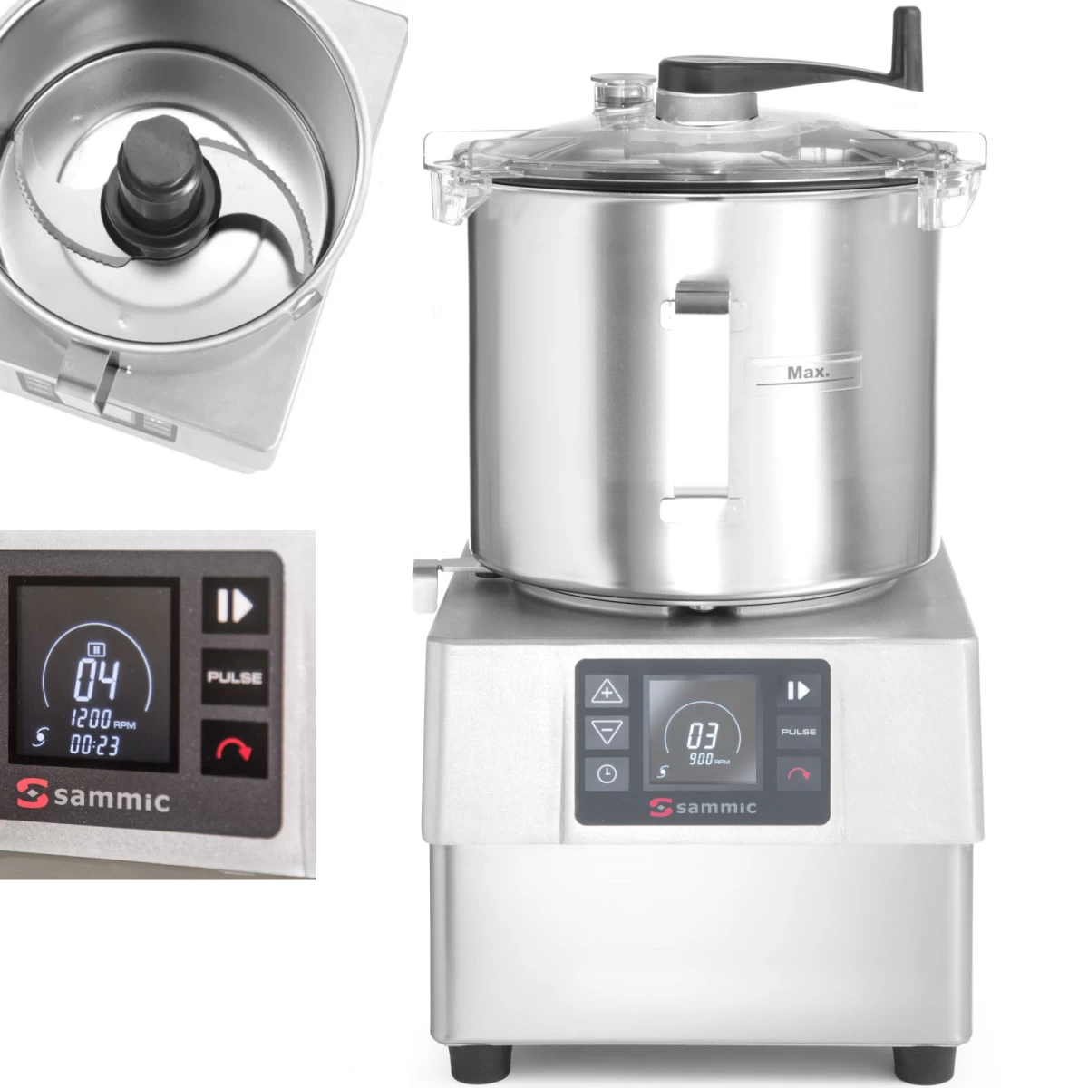 Ke-8v Emulsinis Pjaustytuvas Smulkinimui šlifavimui 8 L 3000 Aps/min 1500 W - Sammic 1050853 Ke-8v Emulsinis Pjaustytuvas Smulkinimui šlifavimui 8 L 3000 Aps/min 1500 W - Sammic 1050853