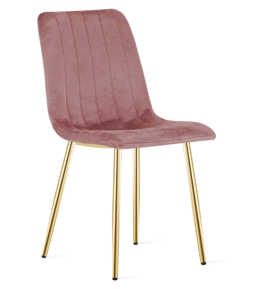Kėdė „lava“ – Tamsiai Rožinis Aksomas / Auksinės Kojos X 1