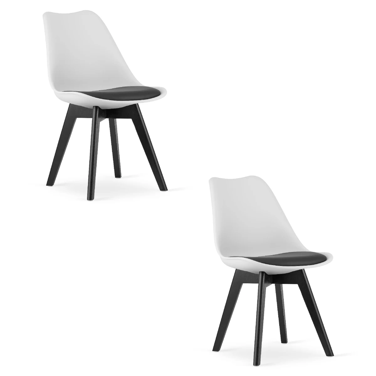 Kėdė Mark Balta Juoda / Kojos Juodos X 2