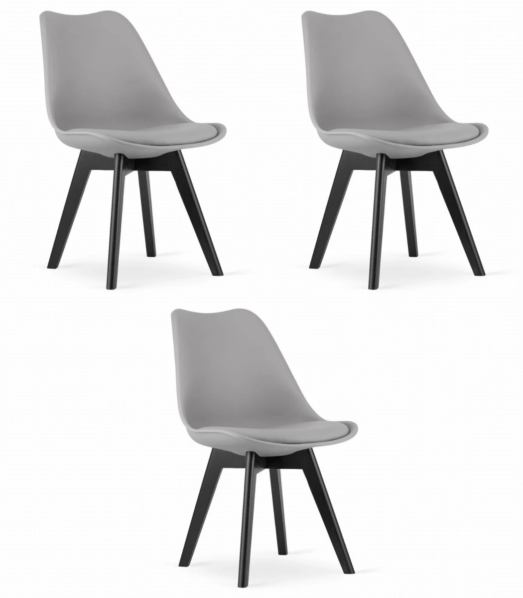 Kėdė Mark - Pilka / Juodos Kojos X 3